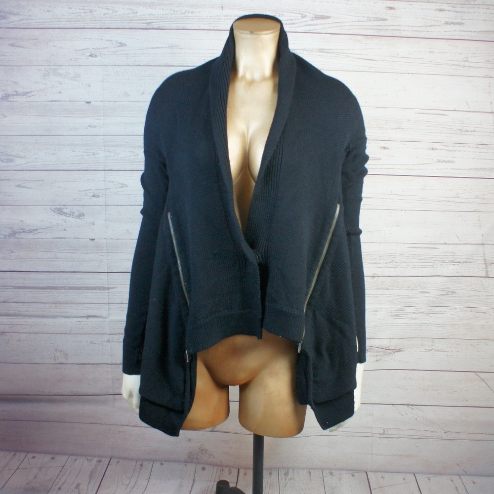 lululemon athletica Black Open-Front Knit Sweater